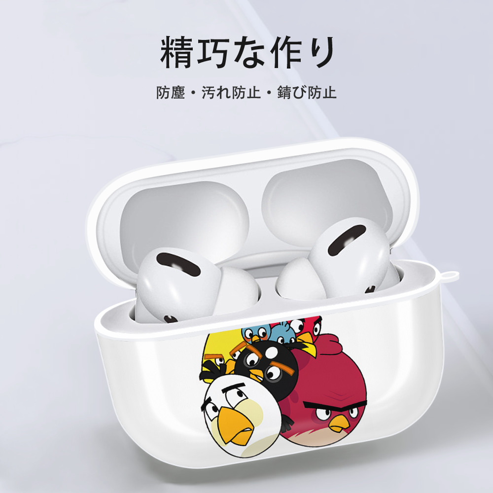 Angry Birds アングリーバード 【AirPods Pro用】ハードシェル保護ケース 耐衝撃・防指紋・カラビナ付き商品仕様