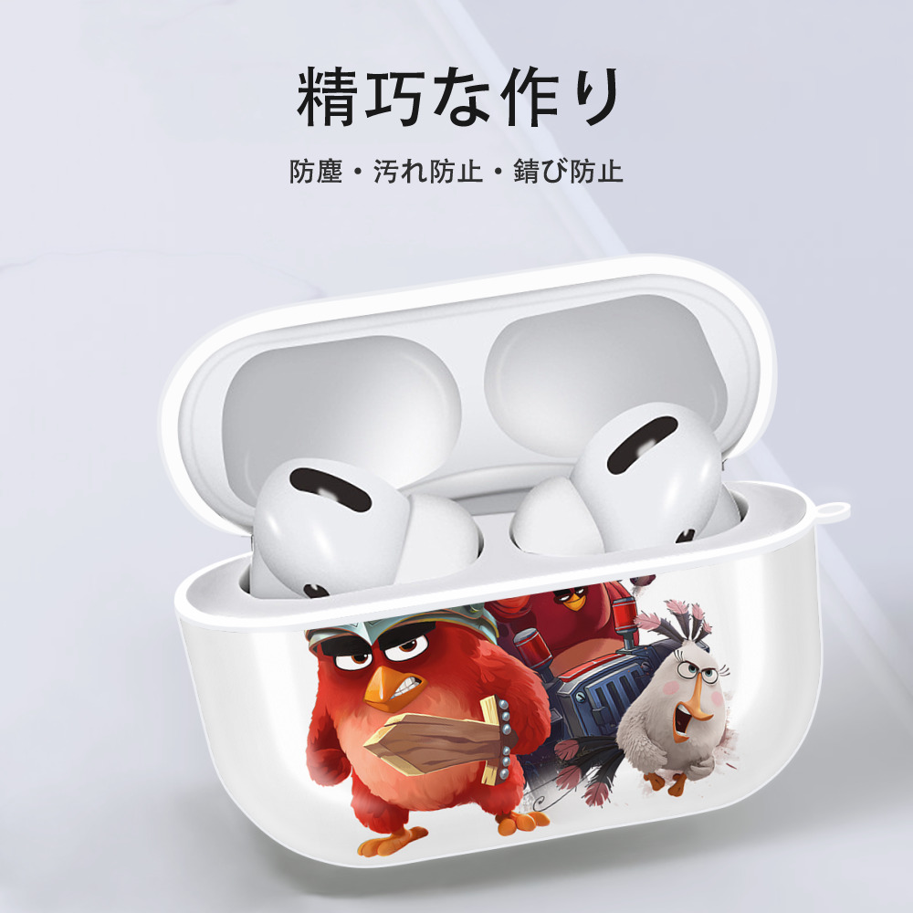 Angry Birds アングリーバード 【AirPods Pro用】ハードシェル保護ケース 耐衝撃・防指紋・カラビナ付き商品仕様