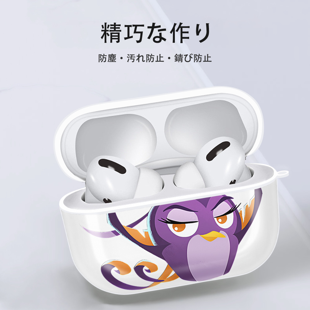 Angry Birds アングリーバード 【AirPods Pro用】ハードシェル保護ケース 耐衝撃・防指紋・カラビナ付き商品仕様