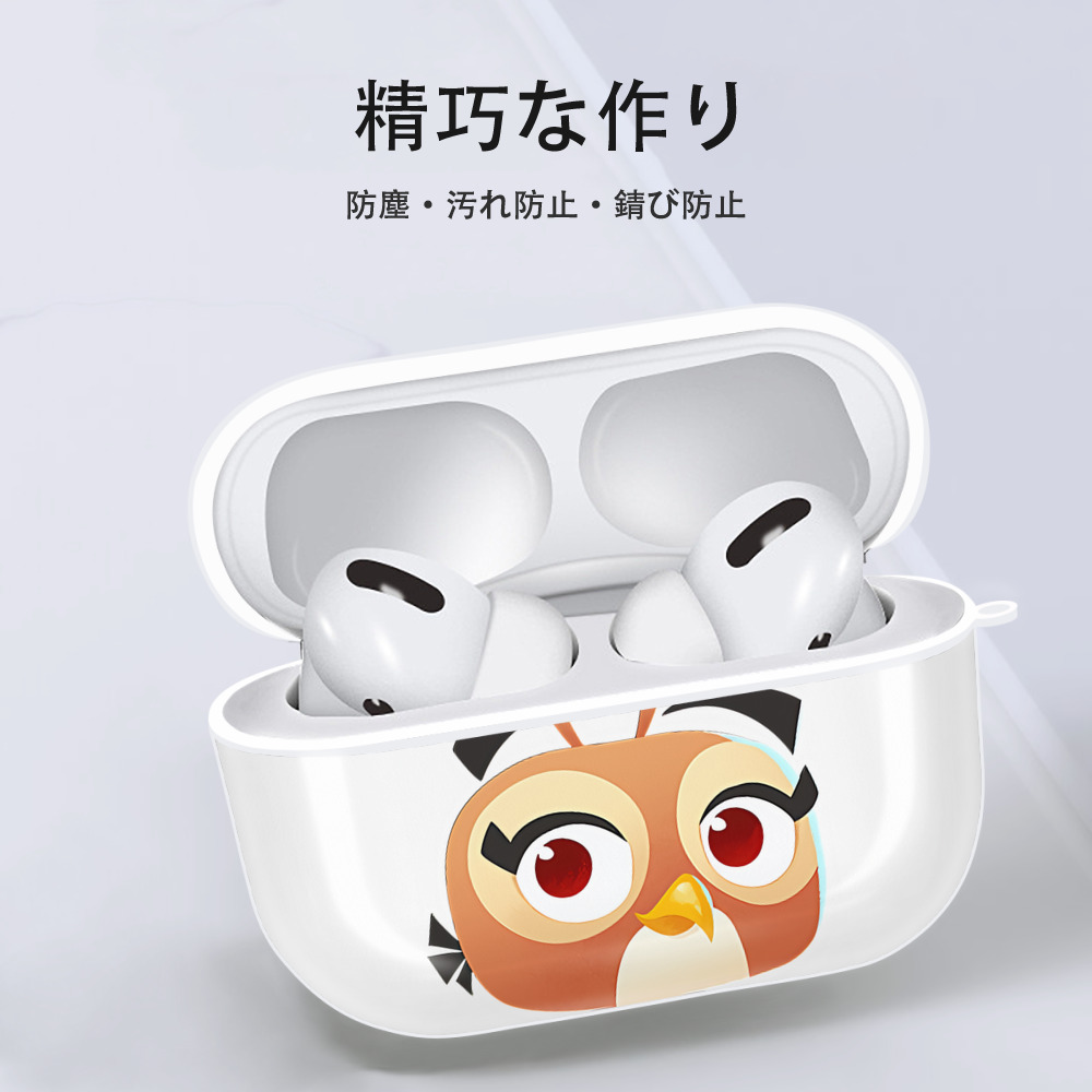 Angry Birds アングリーバード 【AirPods Pro用】ハードシェル保護ケース 耐衝撃・防指紋・カラビナ付き商品仕様