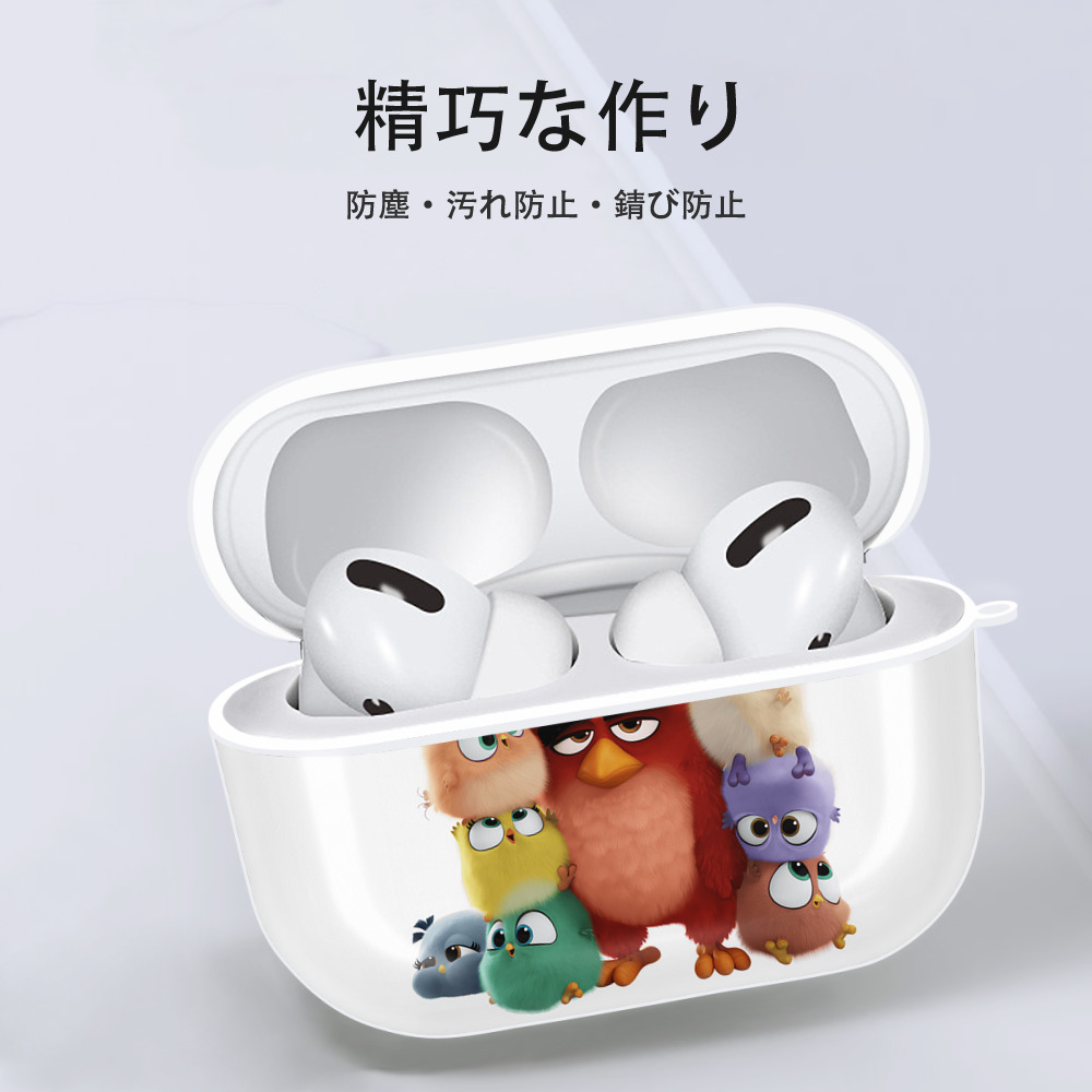Angry Birds アングリーバード 【AirPods Pro用】ハードシェル保護ケース 耐衝撃・防指紋・カラビナ付き商品仕様
