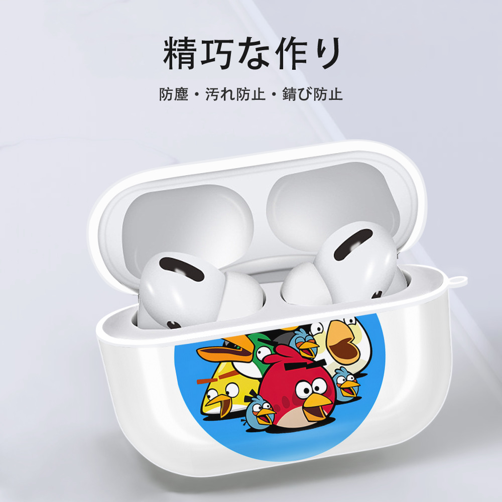 Angry Birds アングリーバード 【AirPods Pro用】ハードシェル保護ケース 耐衝撃・防指紋・カラビナ付き商品仕様