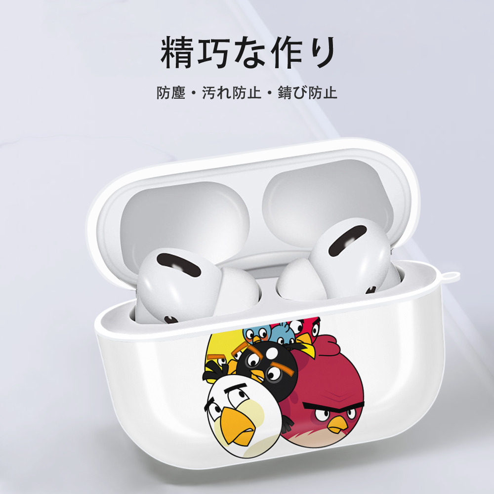 Angry Birds アングリーバード 【AirPods Pro用】ハードシェル保護ケース 耐衝撃・防指紋・カラビナ付き商品仕様