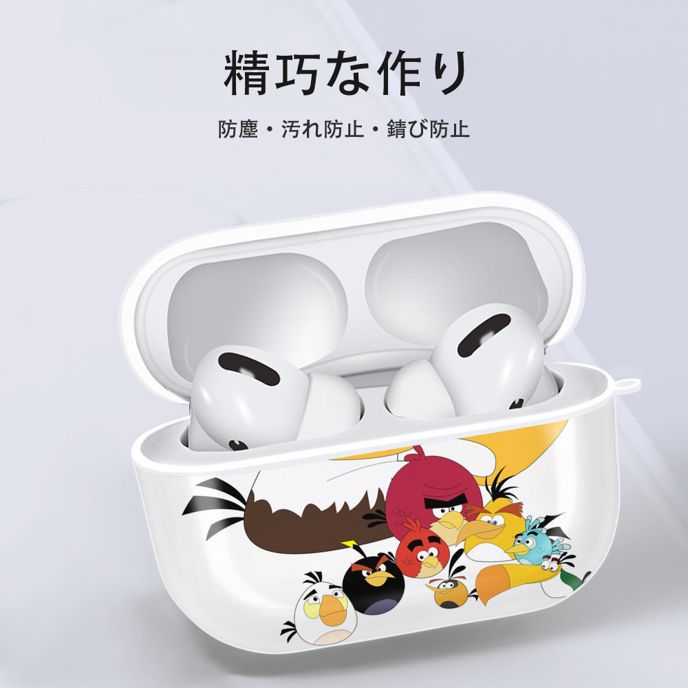 Angry Birds アングリーバード 【AirPods Pro用】ハードシェル保護ケース 耐衝撃・防指紋・カラビナ付き商品仕様