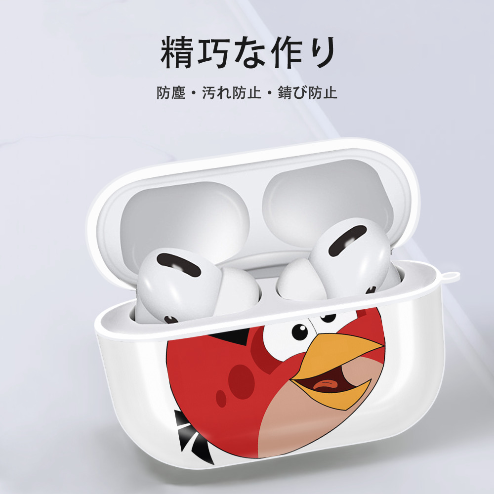 Angry Birds アングリーバード 【AirPods Pro用】ハードシェル保護ケース 耐衝撃・防指紋・カラビナ付き商品仕様