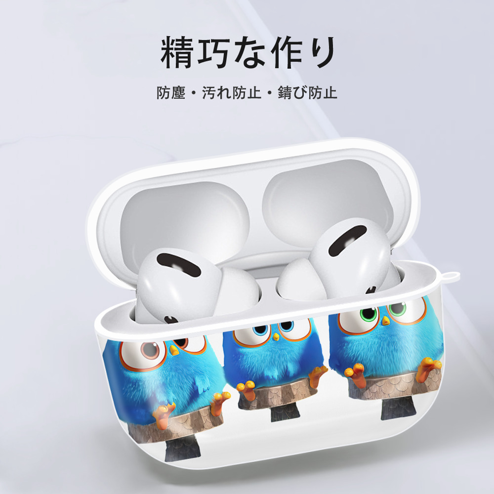 Angry Birds アングリーバード 【AirPods Pro用】ハードシェル保護ケース 耐衝撃・防指紋・カラビナ付き商品仕様