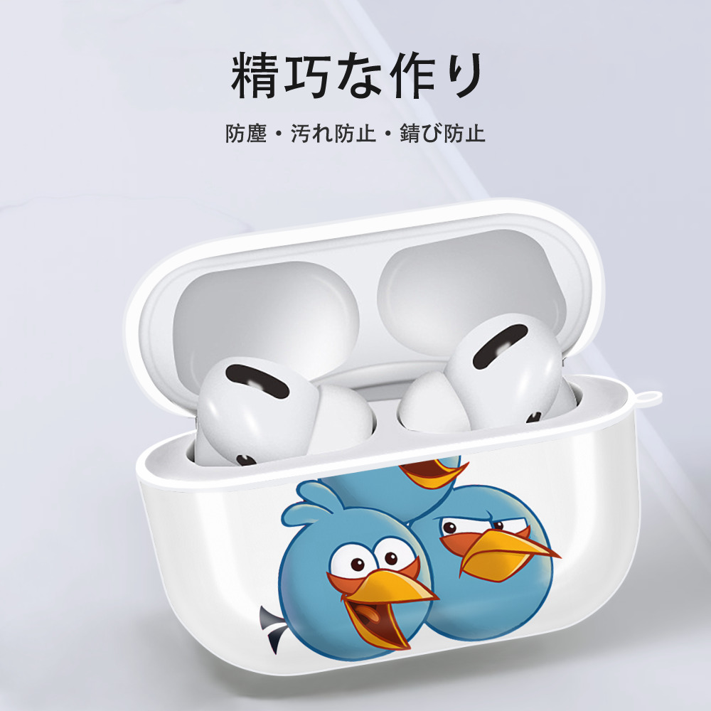 Angry Birds アングリーバード 【AirPods Pro用】ハードシェル保護ケース 耐衝撃・防指紋・カラビナ付き商品仕様