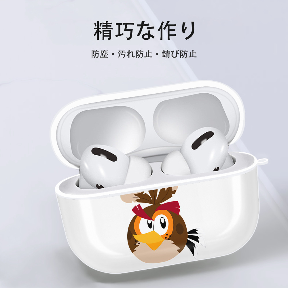 Angry Birds アングリーバード 【AirPods Pro用】ハードシェル保護ケース 耐衝撃・防指紋・カラビナ付き商品仕様
