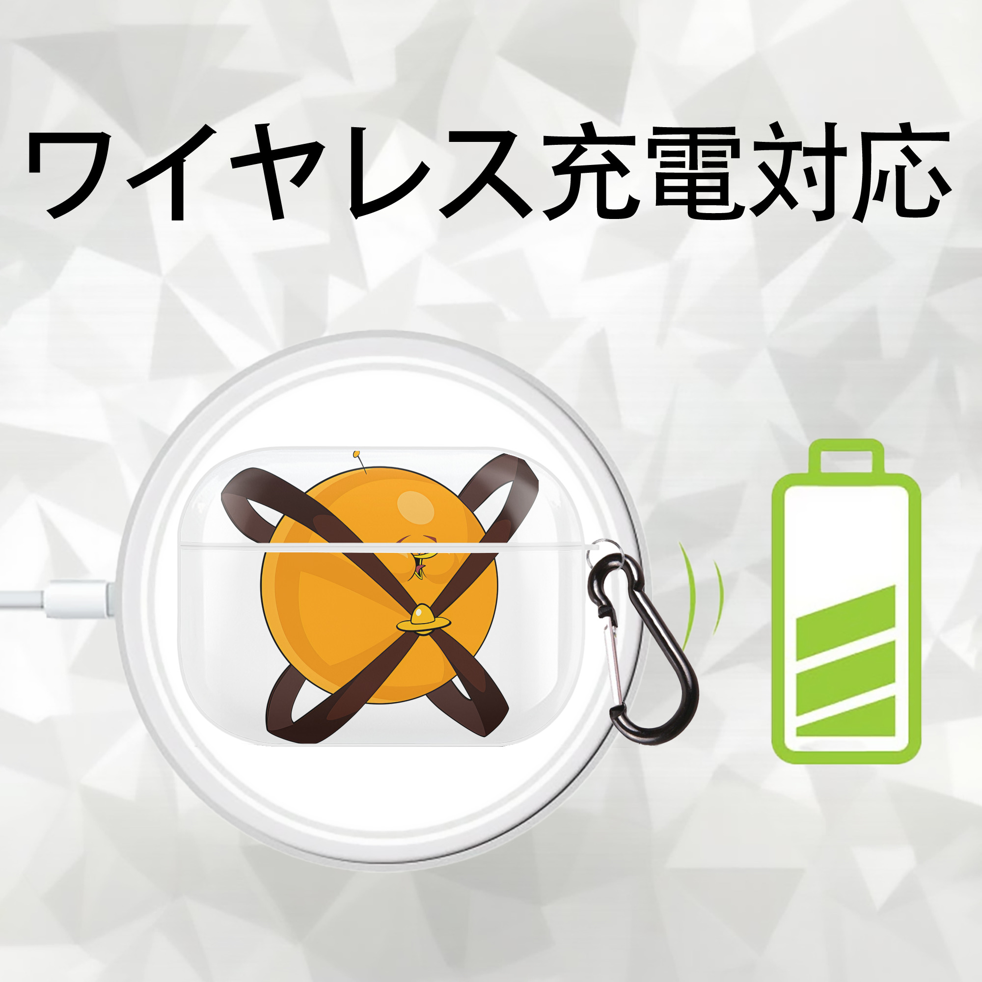 Angry Birds アングリーバード 【AirPods Pro用】ハードシェル保護ケース 耐衝撃・防指紋・カラビナ付き商品仕様