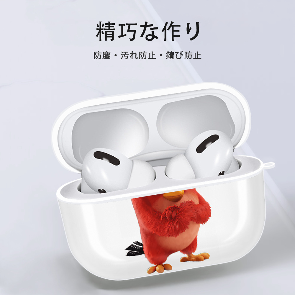 Angry Birds アングリーバード 【AirPods Pro用】ハードシェル保護ケース 耐衝撃・防指紋・カラビナ付き商品仕様