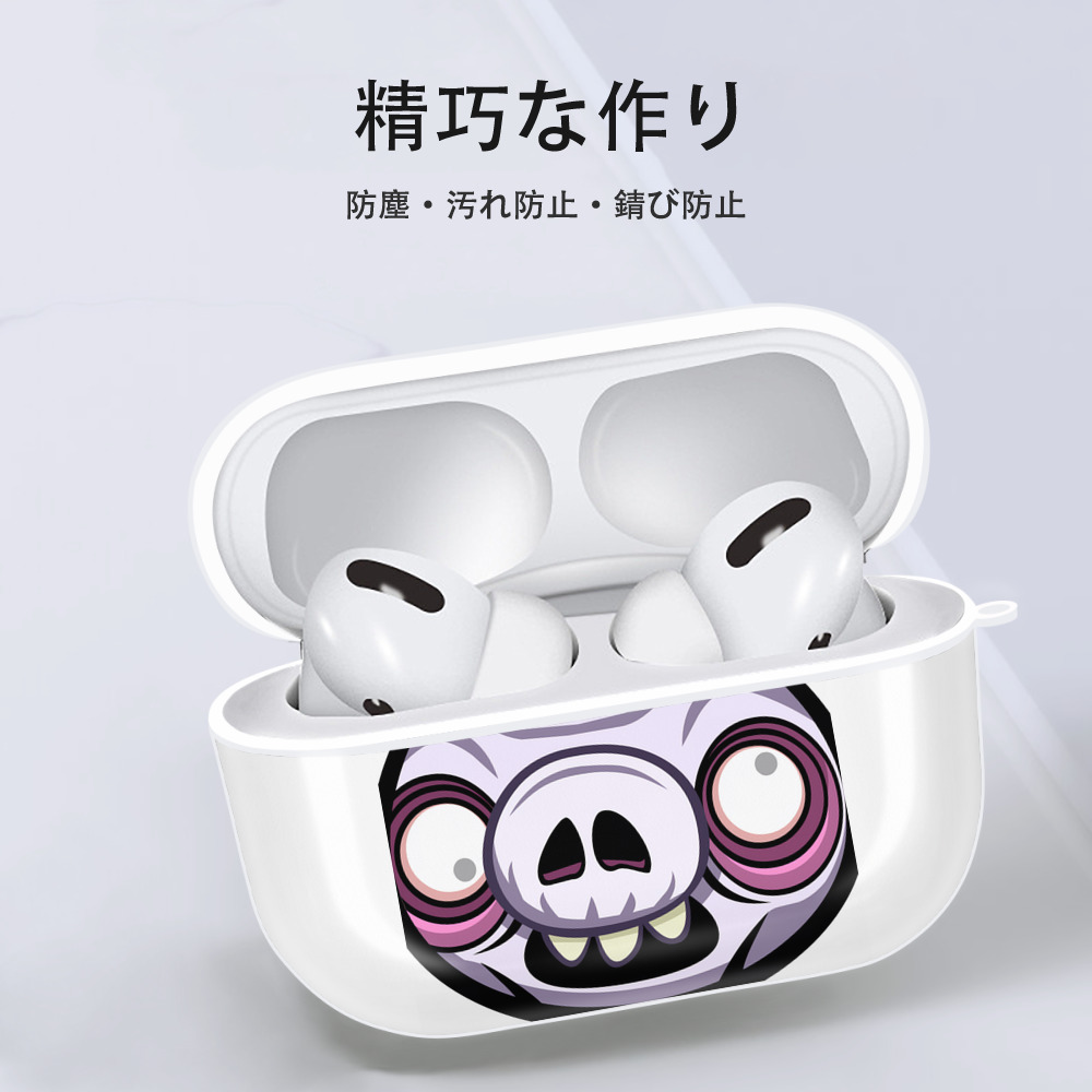 Angry Birds アングリーバード 【AirPods Pro用】ハードシェル保護ケース 耐衝撃・防指紋・カラビナ付き商品仕様