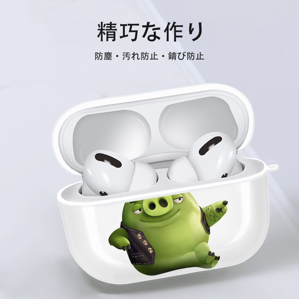 Angry Birds アングリーバード 【AirPods Pro用】ハードシェル保護ケース 耐衝撃・防指紋・カラビナ付き商品仕様
