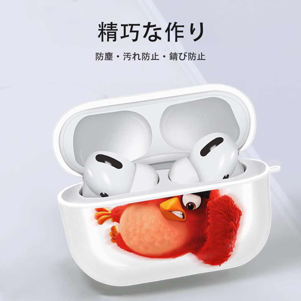Angry Birds アングリーバード 【AirPods Pro用】ハードシェル保護ケース 耐衝撃・防指紋・カラビナ付き商品仕様