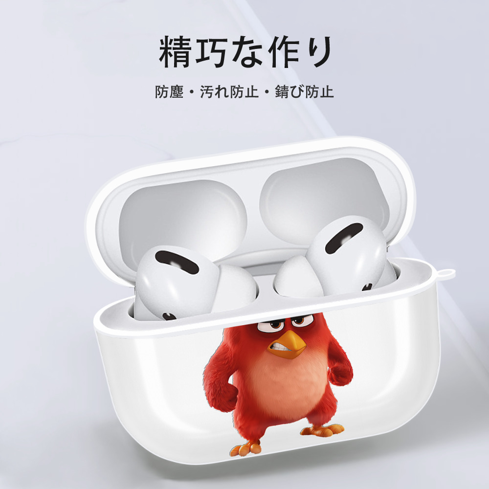 Angry Birds アングリーバード 【AirPods Pro用】ハードシェル保護ケース 耐衝撃・防指紋・カラビナ付き商品仕様