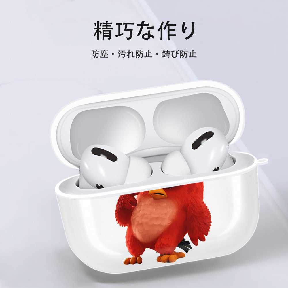 Angry Birds アングリーバード 【AirPods Pro用】ハードシェル保護ケース 耐衝撃・防指紋・カラビナ付き商品仕様
