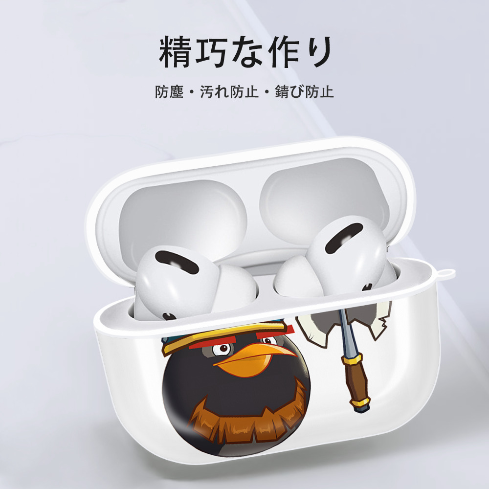 Angry Birds アングリーバード 【AirPods Pro用】ハードシェル保護ケース 耐衝撃・防指紋・カラビナ付き商品仕様
