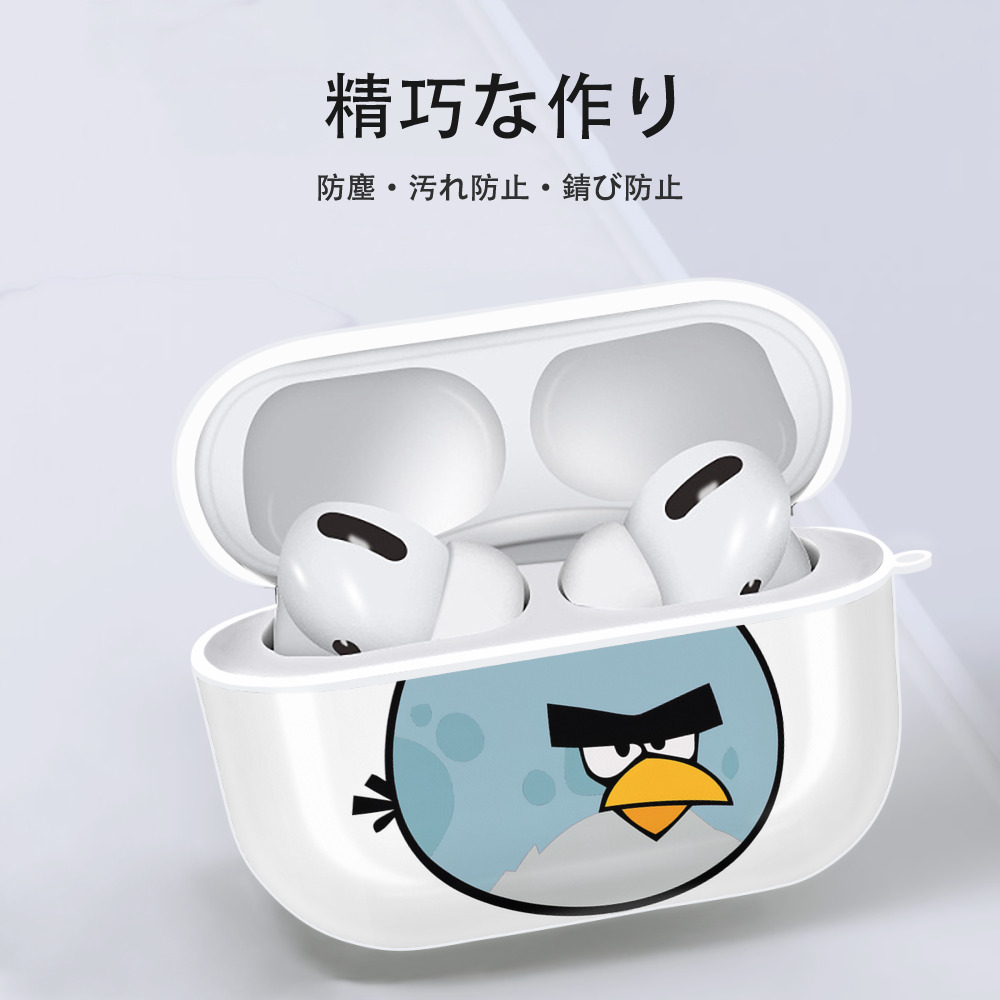 Angry Birds アングリーバード 【AirPods Pro用】ハードシェル保護ケース 耐衝撃・防指紋・カラビナ付き商品仕様
