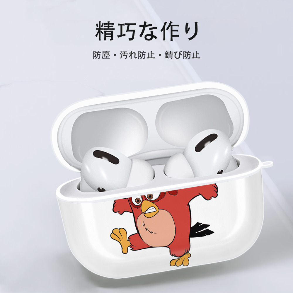 Angry Birds アングリーバード 【AirPods Pro用】ハードシェル保護ケース 耐衝撃・防指紋・カラビナ付き商品仕様