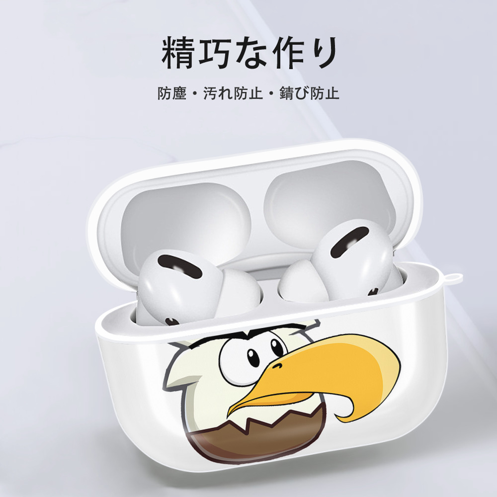 Angry Birds アングリーバード 【AirPods Pro用】ハードシェル保護ケース 耐衝撃・防指紋・カラビナ付き商品仕様