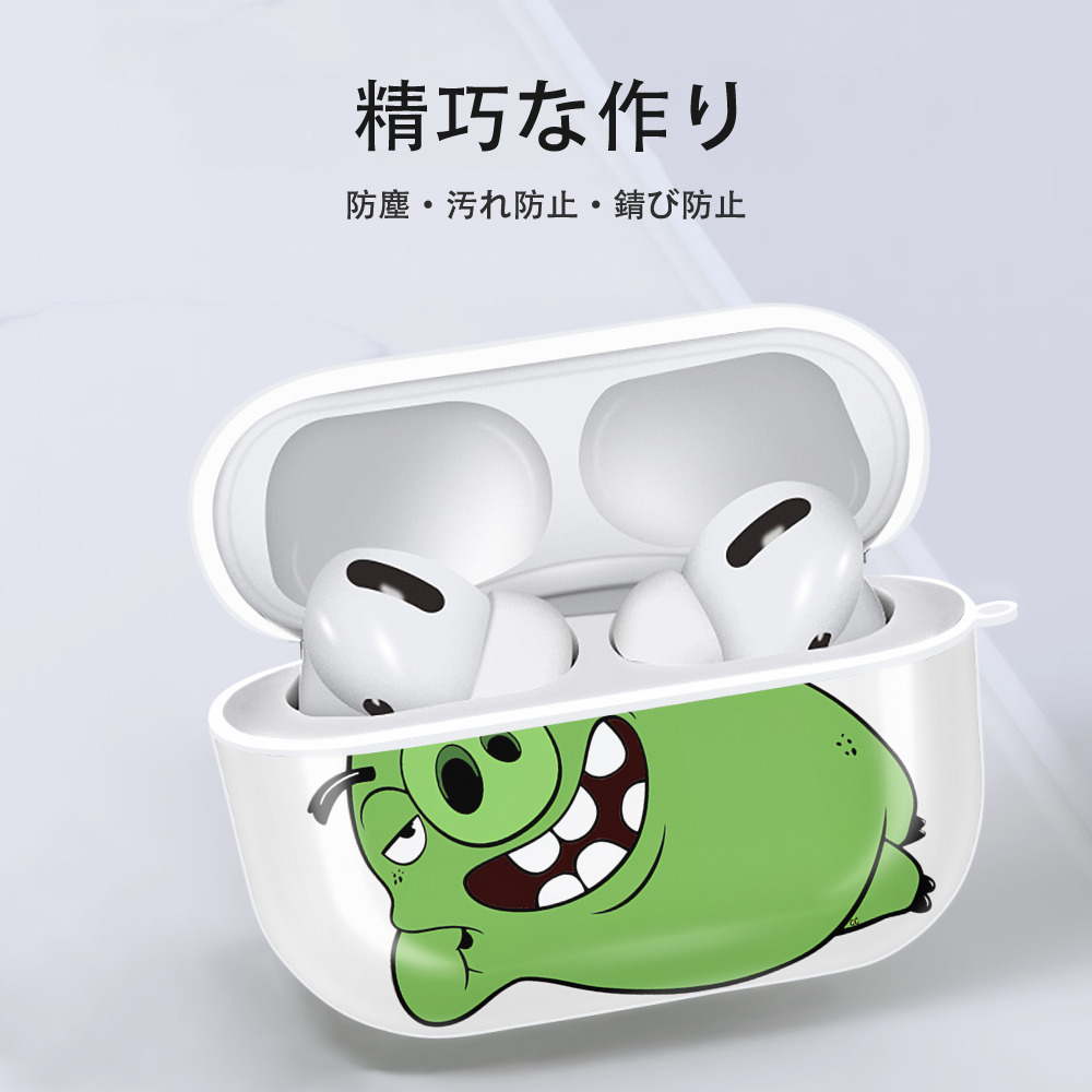 Angry Birds アングリーバード 【AirPods Pro用】ハードシェル保護ケース 耐衝撃・防指紋・カラビナ付き商品仕様