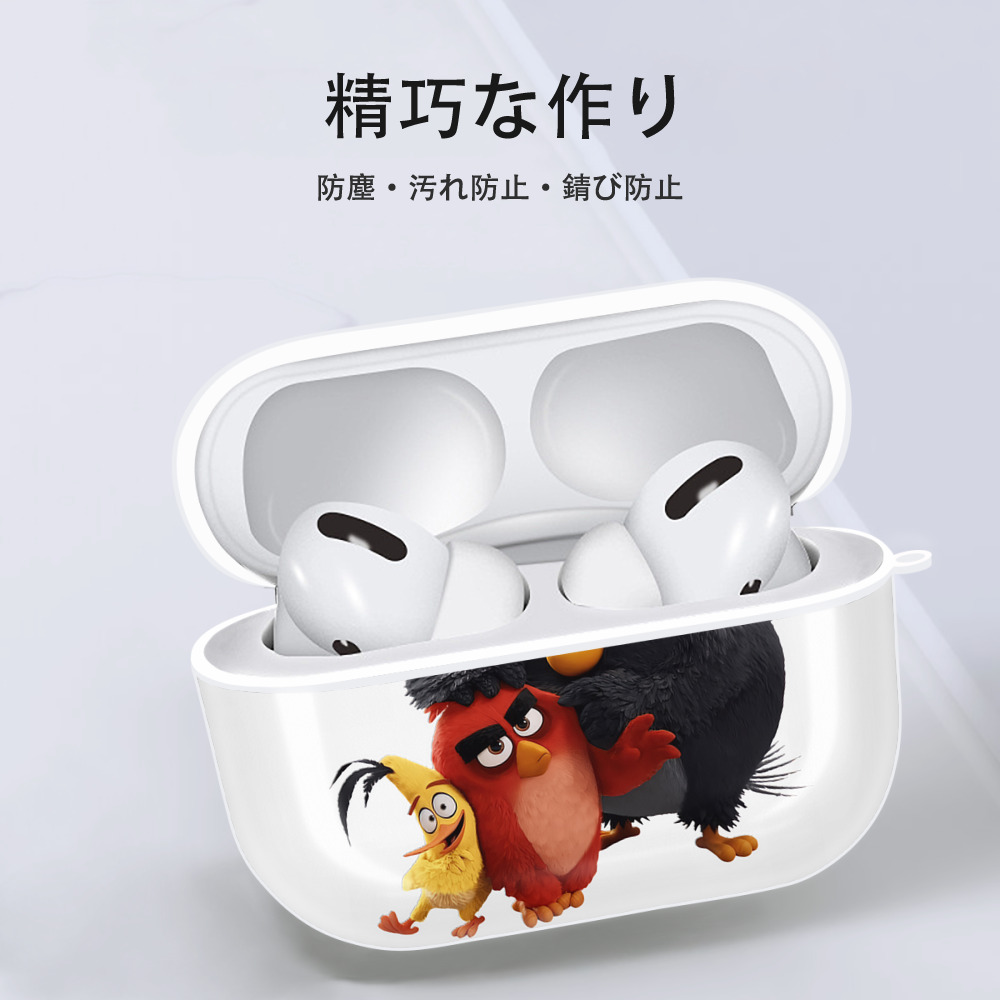 Angry Birds アングリーバード 【AirPods Pro用】ハードシェル保護ケース 耐衝撃・防指紋・カラビナ付き商品仕様