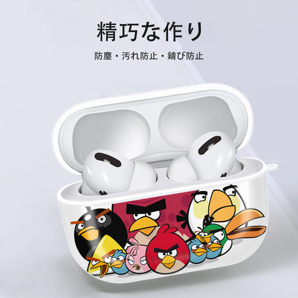 Angry Birds アングリーバード 【AirPods Pro用】ハードシェル保護ケース 耐衝撃・防指紋・カラビナ付き商品仕様