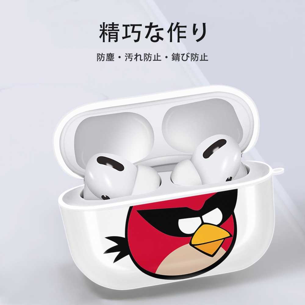 Angry Birds アングリーバード 【AirPods Pro用】ハードシェル保護ケース 耐衝撃・防指紋・カラビナ付き商品仕様