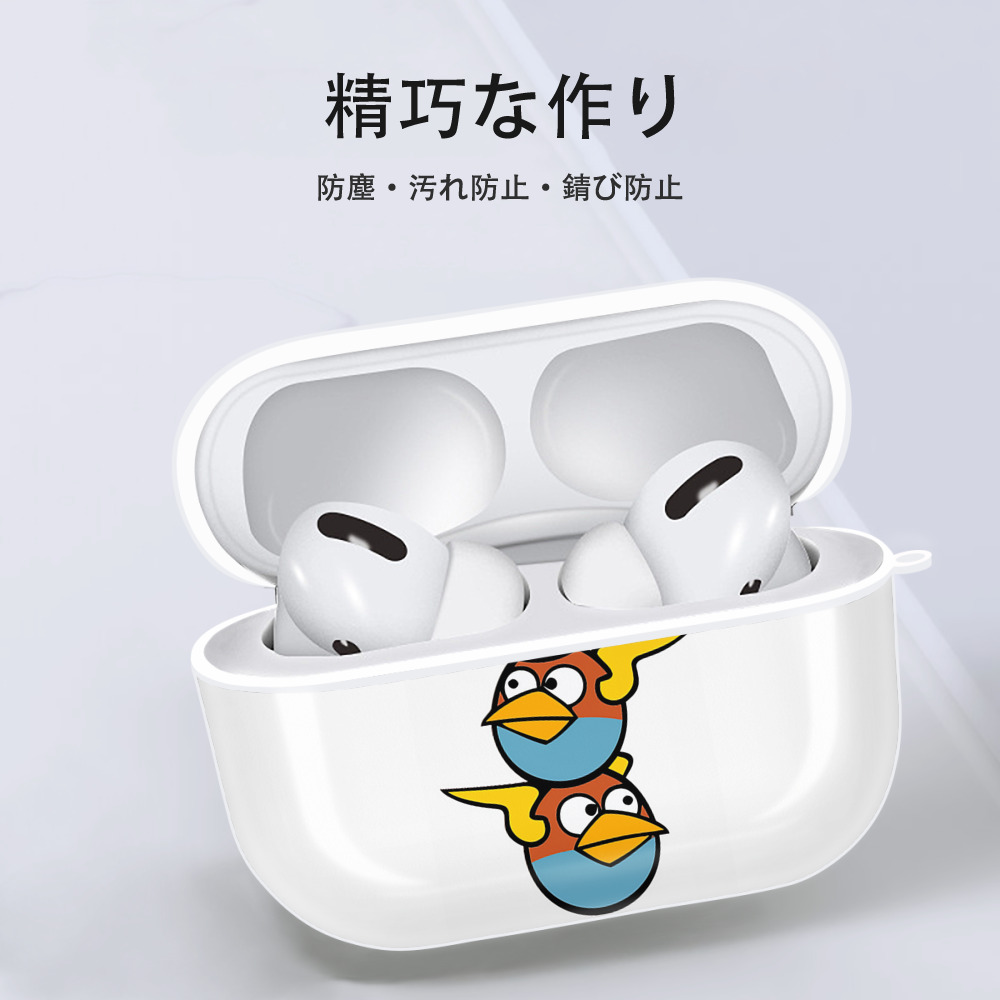 Angry Birds アングリーバード 【AirPods Pro用】ハードシェル保護ケース 耐衝撃・防指紋・カラビナ付き商品仕様