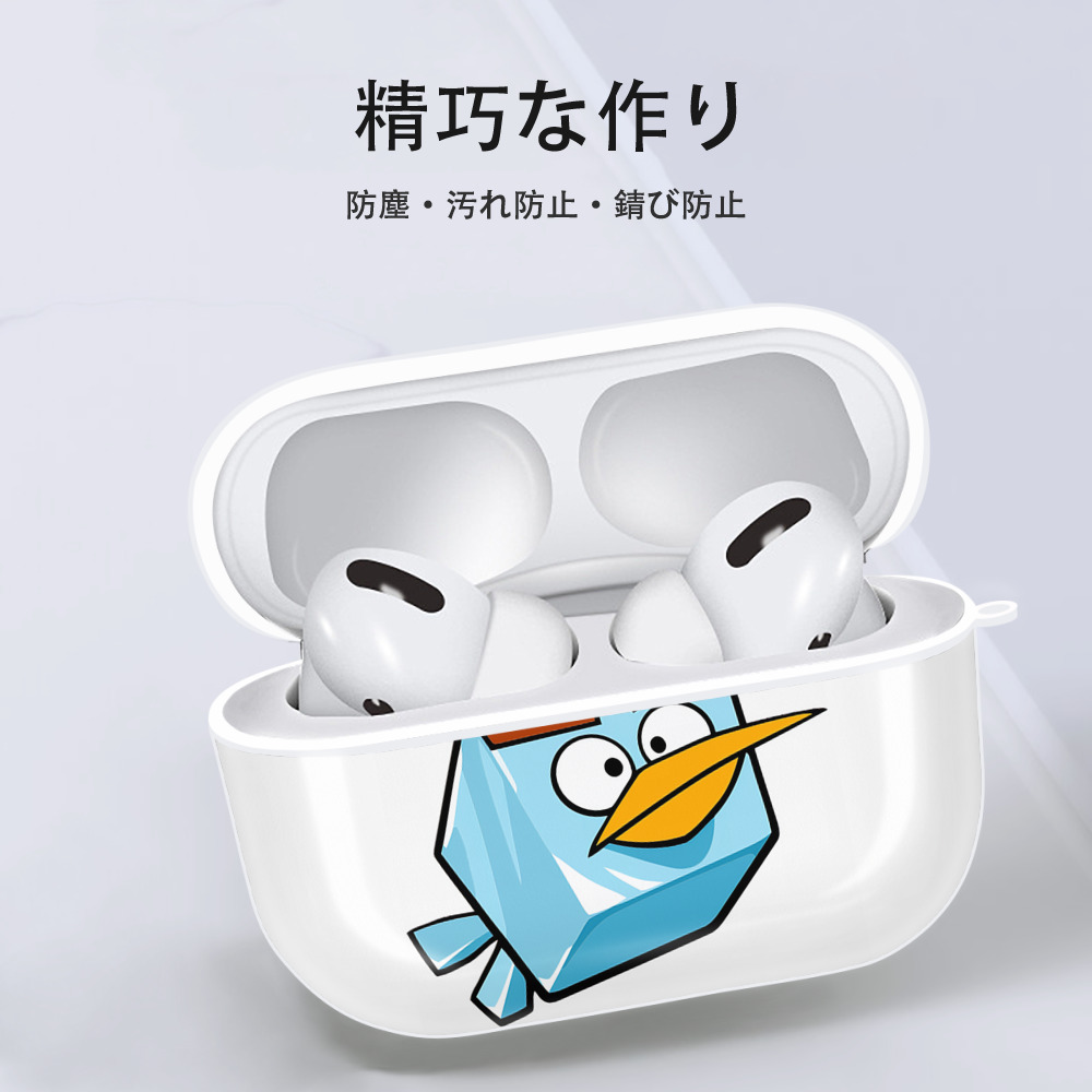 Angry Birds アングリーバード 【AirPods Pro用】ハードシェル保護ケース 耐衝撃・防指紋・カラビナ付き商品仕様