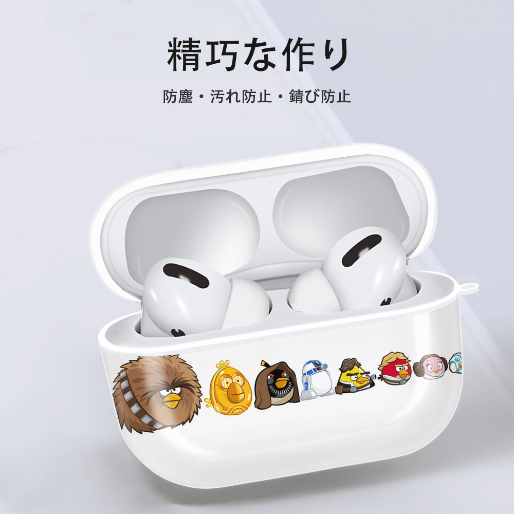 Angry Birds アングリーバード 【AirPods Pro用】ハードシェル保護ケース 耐衝撃・防指紋・カラビナ付き商品仕様