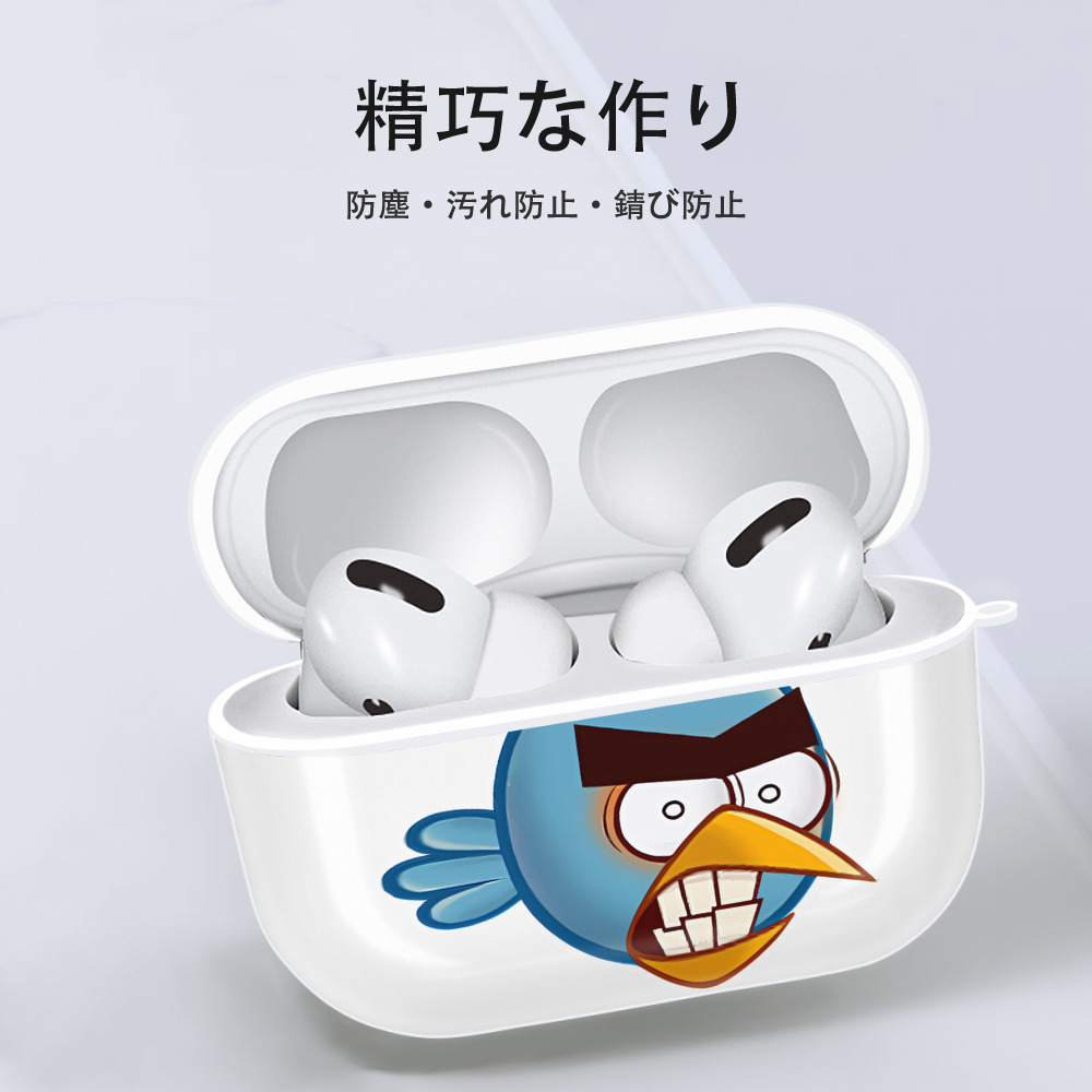 Angry Birds アングリーバード 【AirPods Pro用】ハードシェル保護ケース 耐衝撃・防指紋・カラビナ付き商品仕様