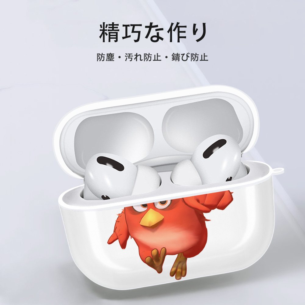 Angry Birds アングリーバード 【AirPods Pro用】ハードシェル保護ケース 耐衝撃・防指紋・カラビナ付き商品仕様