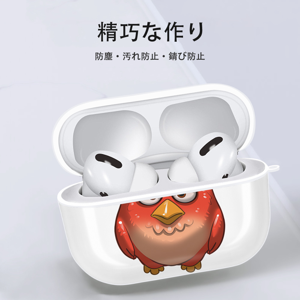 Angry Birds アングリーバード 【AirPods Pro用】ハードシェル保護ケース 耐衝撃・防指紋・カラビナ付き商品仕様