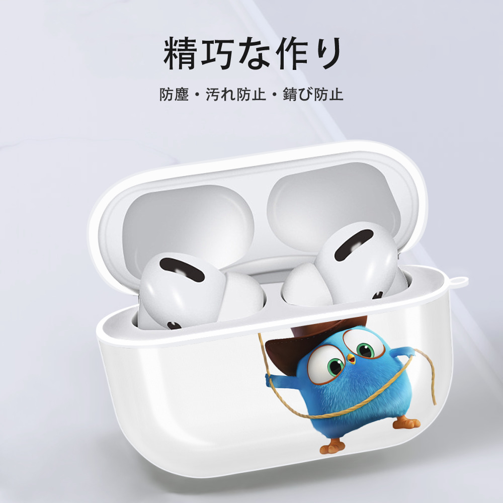 Angry Birds アングリーバード 【AirPods Pro用】ハードシェル保護ケース 耐衝撃・防指紋・カラビナ付き商品仕様