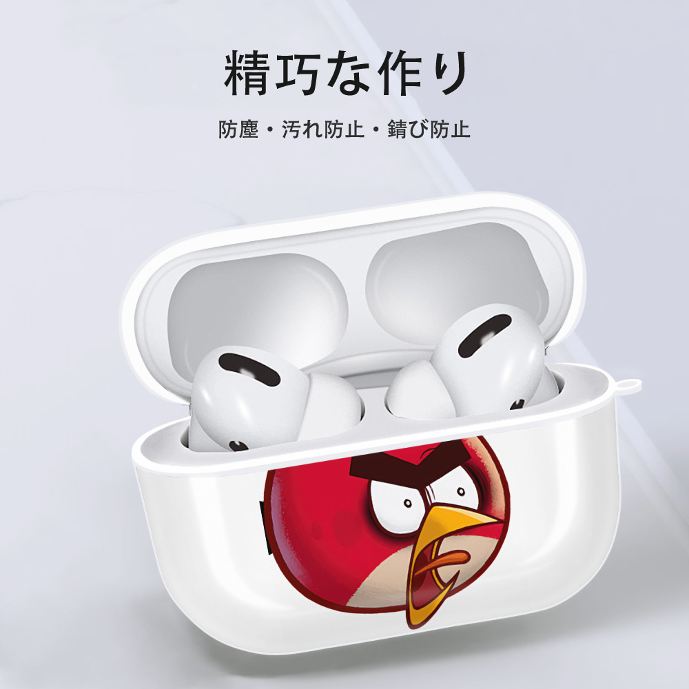 Angry Birds アングリーバード 【AirPods Pro用】ハードシェル保護ケース 耐衝撃・防指紋・カラビナ付き商品仕様