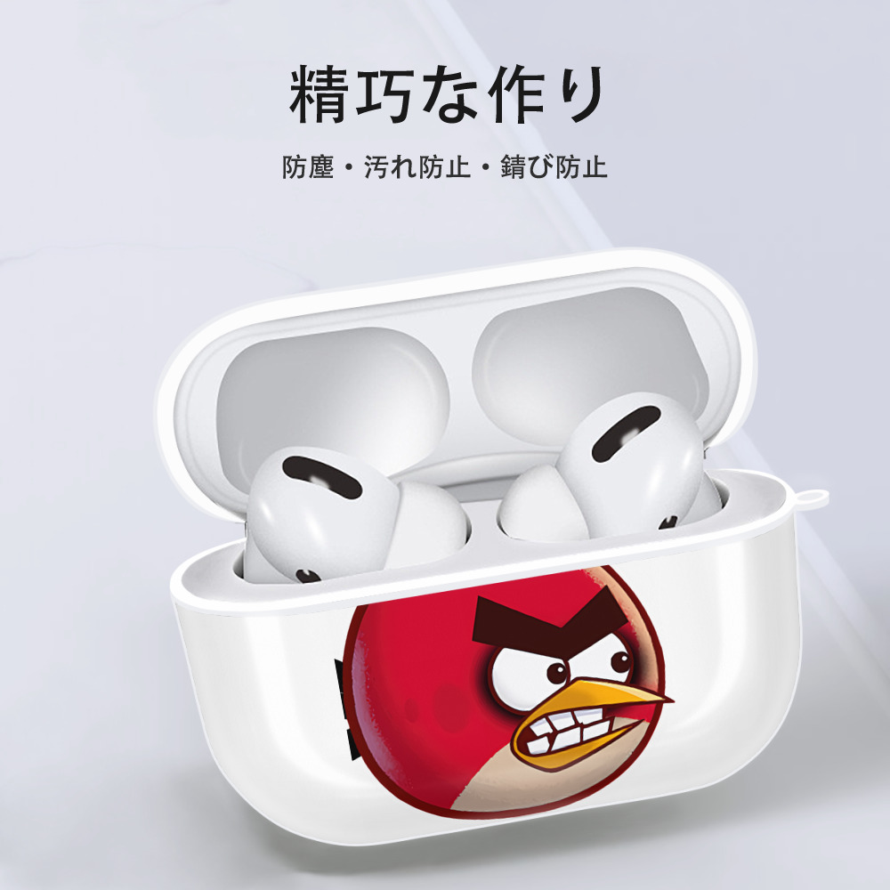 Angry Birds アングリーバード 【AirPods Pro用】ハードシェル保護ケース 耐衝撃・防指紋・カラビナ付き商品仕様
