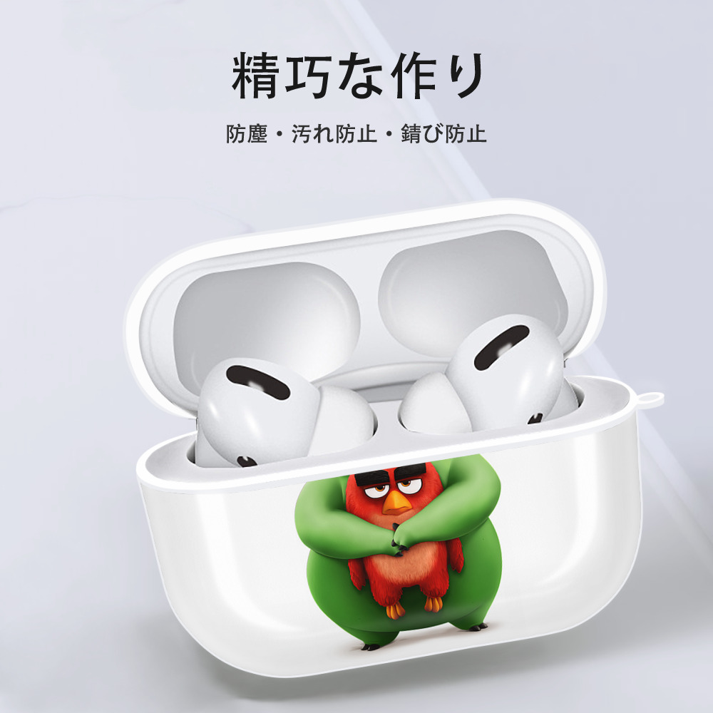Angry Birds アングリーバード 【AirPods Pro用】ハードシェル保護ケース 耐衝撃・防指紋・カラビナ付き商品仕様