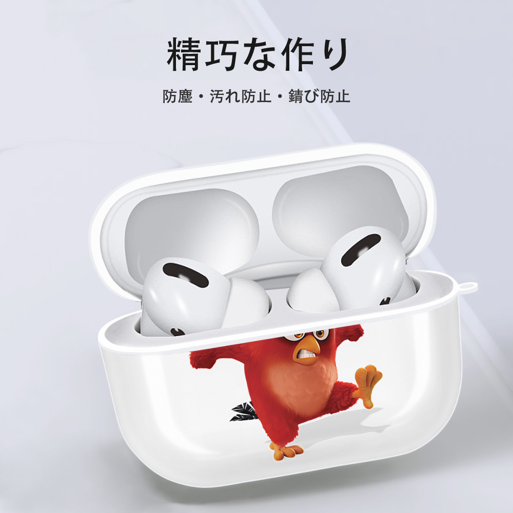 Angry Birds アングリーバード 【AirPods Pro用】ハードシェル保護ケース 耐衝撃・防指紋・カラビナ付き商品仕様