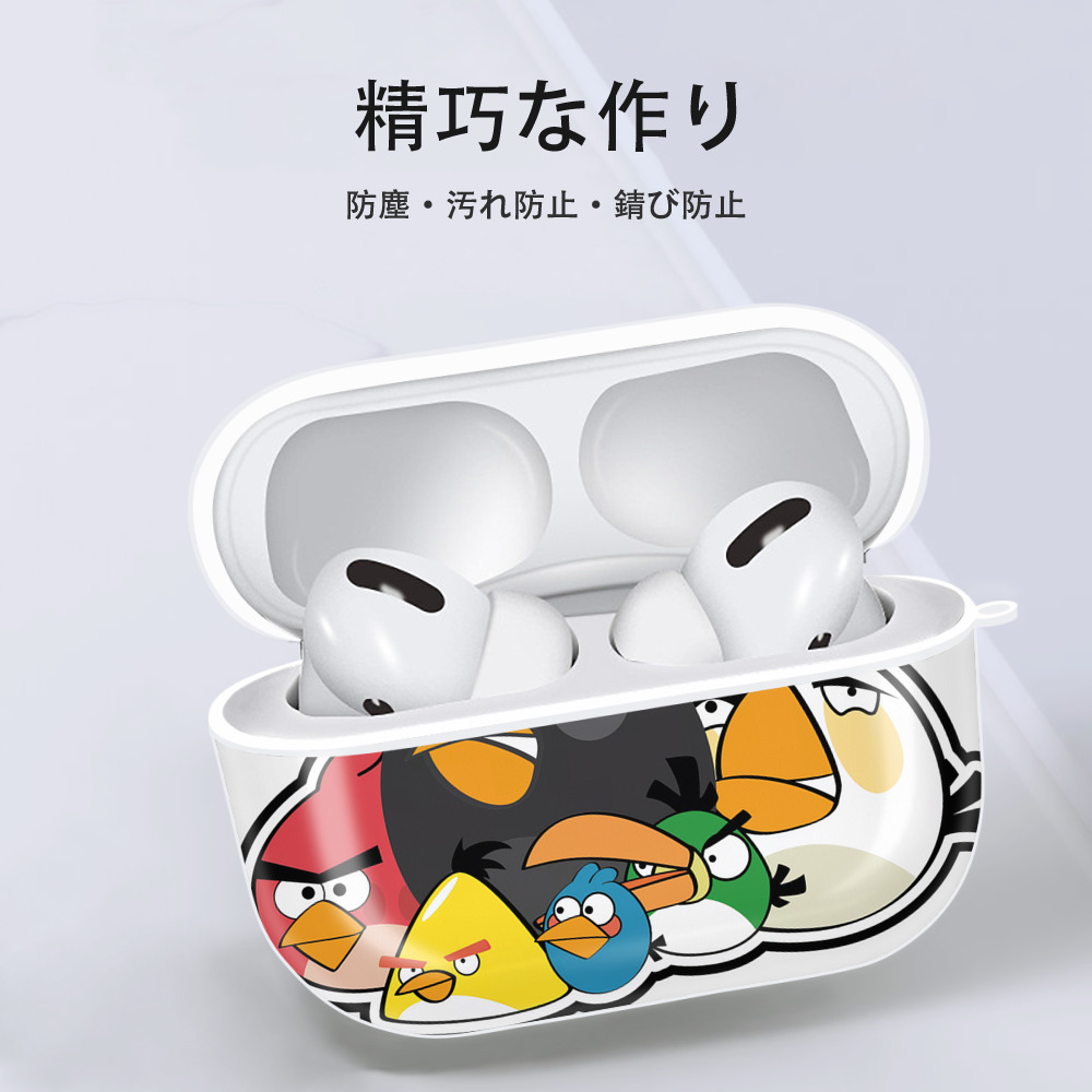 Angry Birds アングリーバード 【AirPods Pro用】ハードシェル保護ケース 耐衝撃・防指紋・カラビナ付き商品仕様