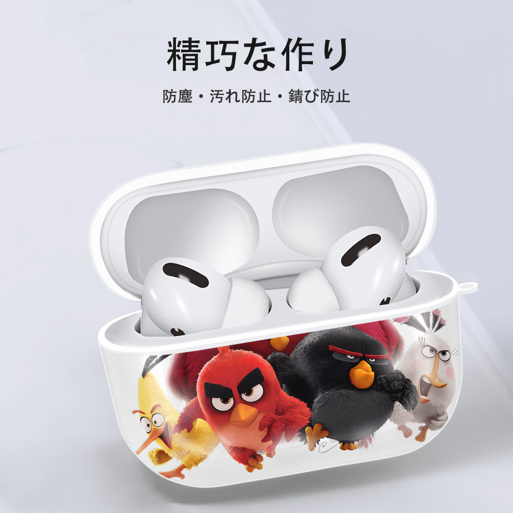 Angry Birds アングリーバード 【AirPods Pro用】ハードシェル保護ケース 耐衝撃・防指紋・カラビナ付き商品仕様