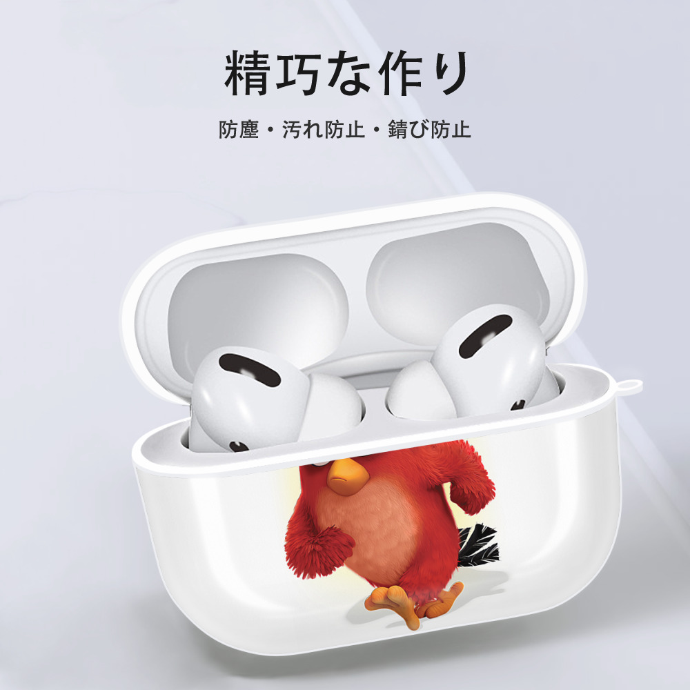Angry Birds アングリーバード 【AirPods Pro用】ハードシェル保護ケース 耐衝撃・防指紋・カラビナ付き商品仕様