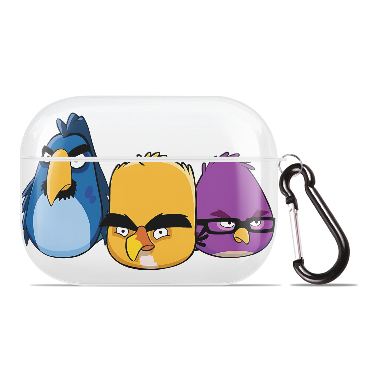 （画像用） Angry Birds アングリーバード 【AirPods Pro用】ハードシェル保護ケース 耐衝撃・防指紋・カラビナ付き商品仕様