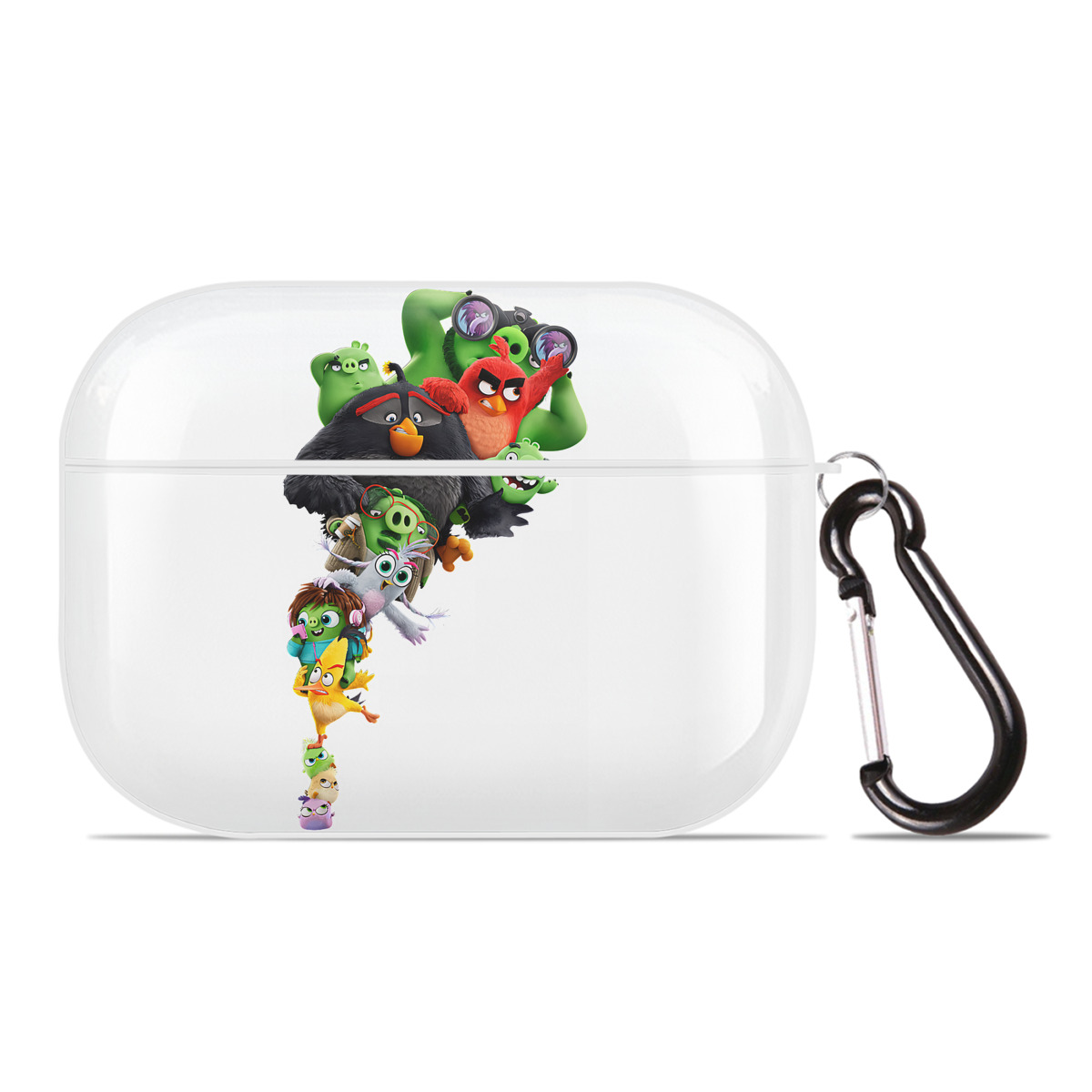 （画像用） Angry Birds アングリーバード 【AirPods Pro用】ハードシェル保護ケース 耐衝撃・防指紋・カラビナ付き商品仕様