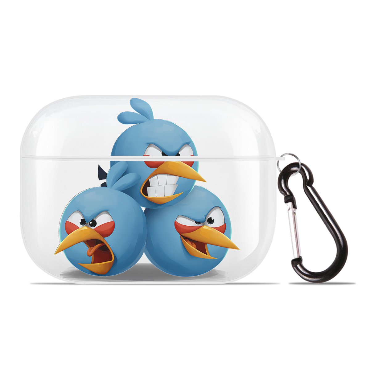 （画像用） Angry Birds アングリーバード 【AirPods Pro用】ハードシェル保護ケース 耐衝撃・防指紋・カラビナ付き商品仕様