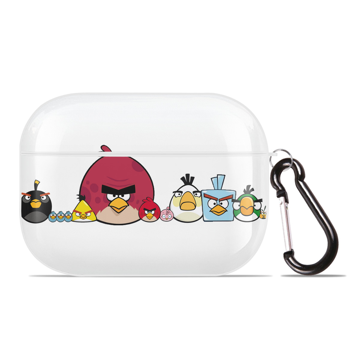 （画像用） Angry Birds アングリーバード 【AirPods Pro用】ハードシェル保護ケース 耐衝撃・防指紋・カラビナ付き商品仕様