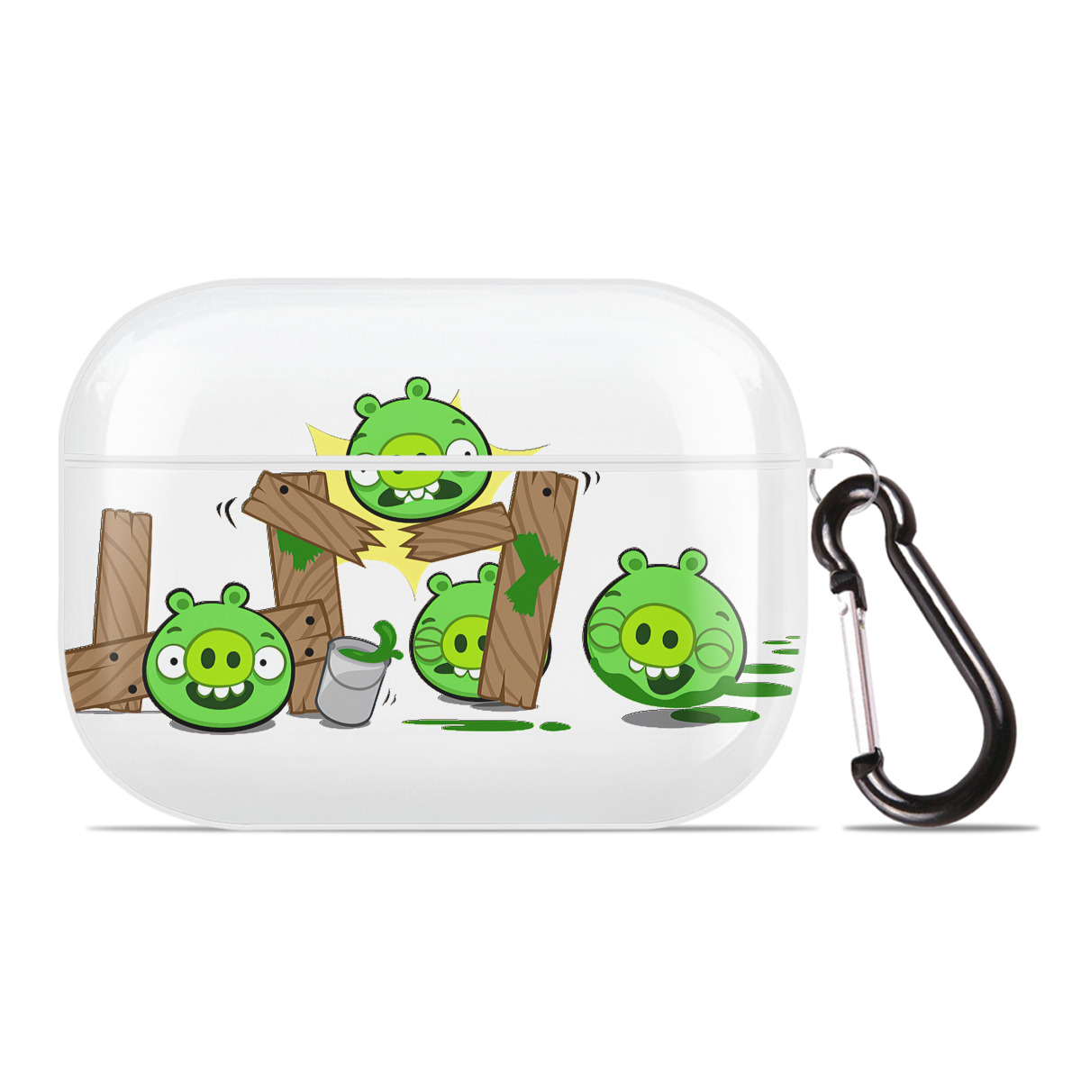 （画像用） Angry Birds アングリーバード 【AirPods Pro用】ハードシェル保護ケース 耐衝撃・防指紋・カラビナ付き商品仕様