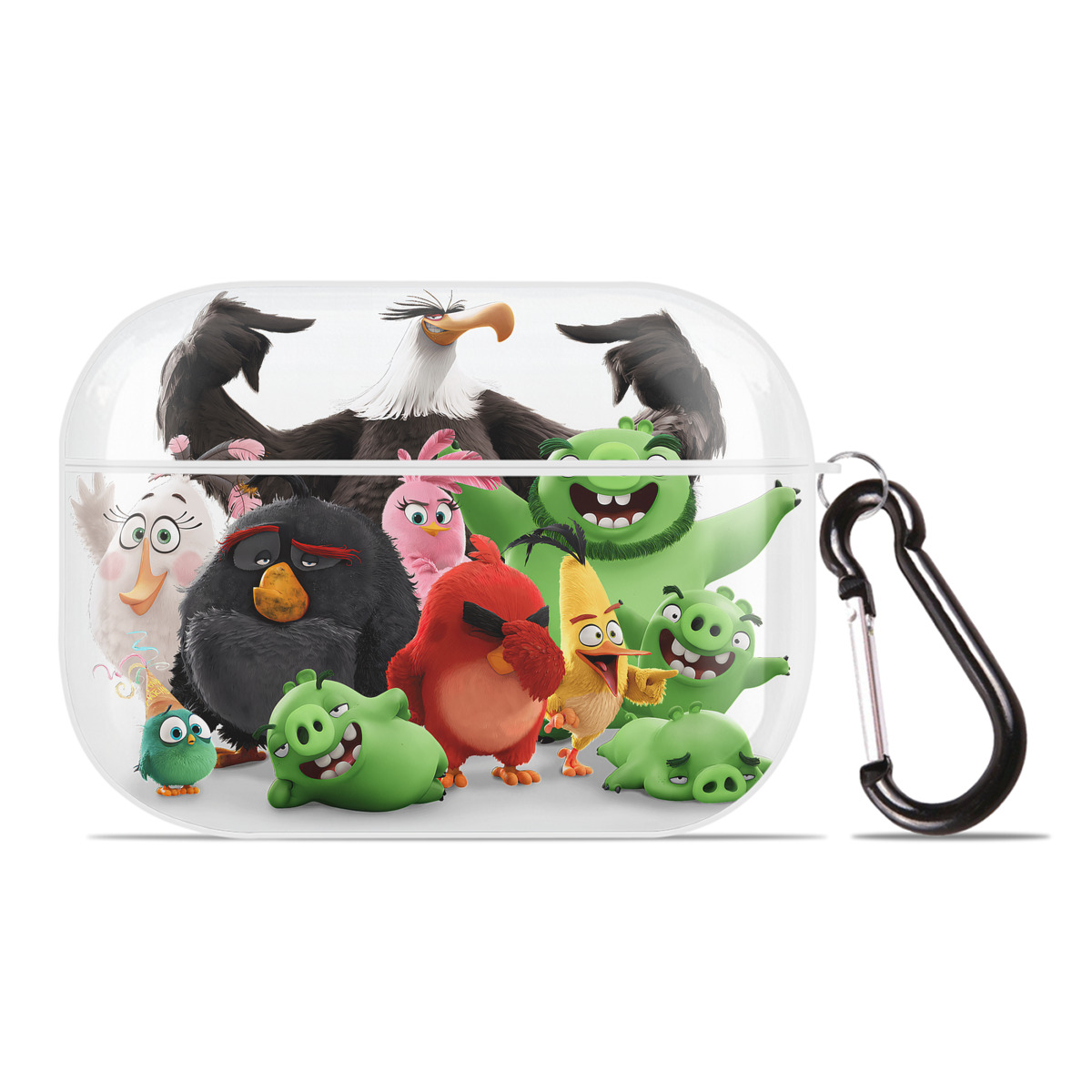 （画像用） Angry Birds アングリーバード 【AirPods Pro用】ハードシェル保護ケース 耐衝撃・防指紋・カラビナ付き商品仕様