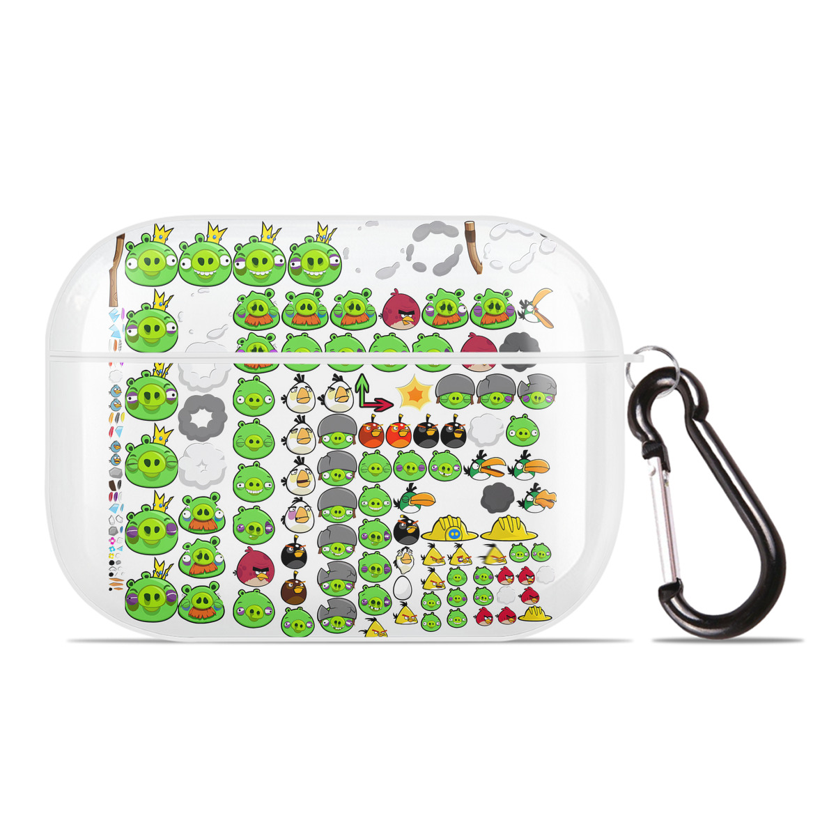 （画像用） Angry Birds アングリーバード 【AirPods Pro用】ハードシェル保護ケース 耐衝撃・防指紋・カラビナ付き商品仕様