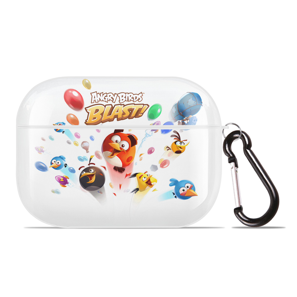 （画像用） Angry Birds アングリーバード 【AirPods Pro用】ハードシェル保護ケース 耐衝撃・防指紋・カラビナ付き商品仕様