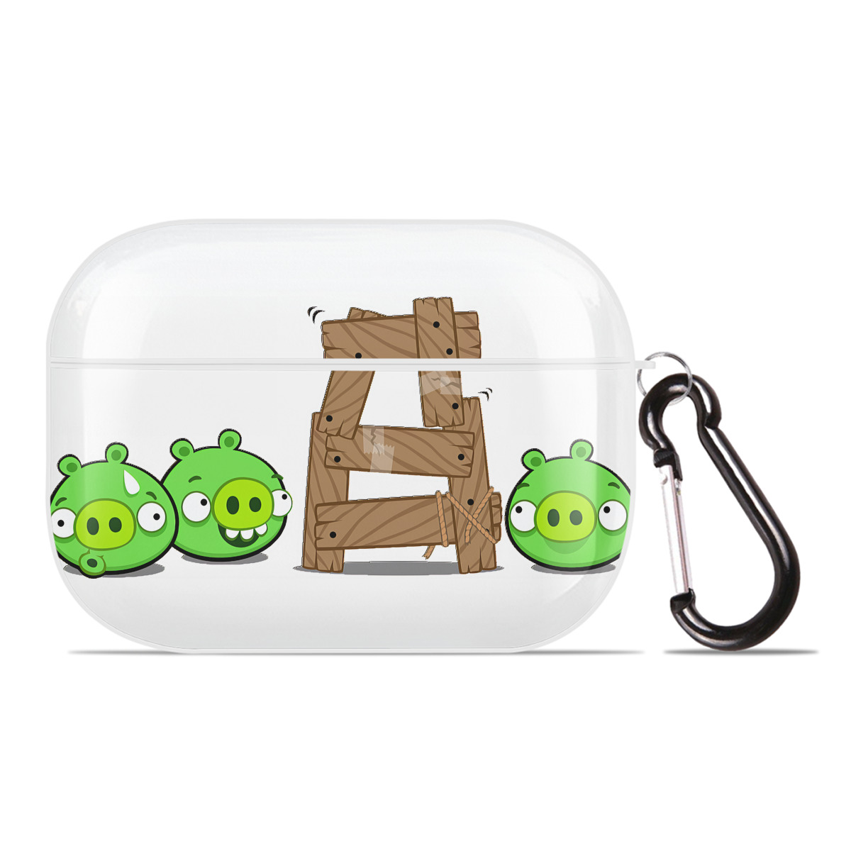 （画像用） Angry Birds アングリーバード 【AirPods Pro用】ハードシェル保護ケース 耐衝撃・防指紋・カラビナ付き商品仕様